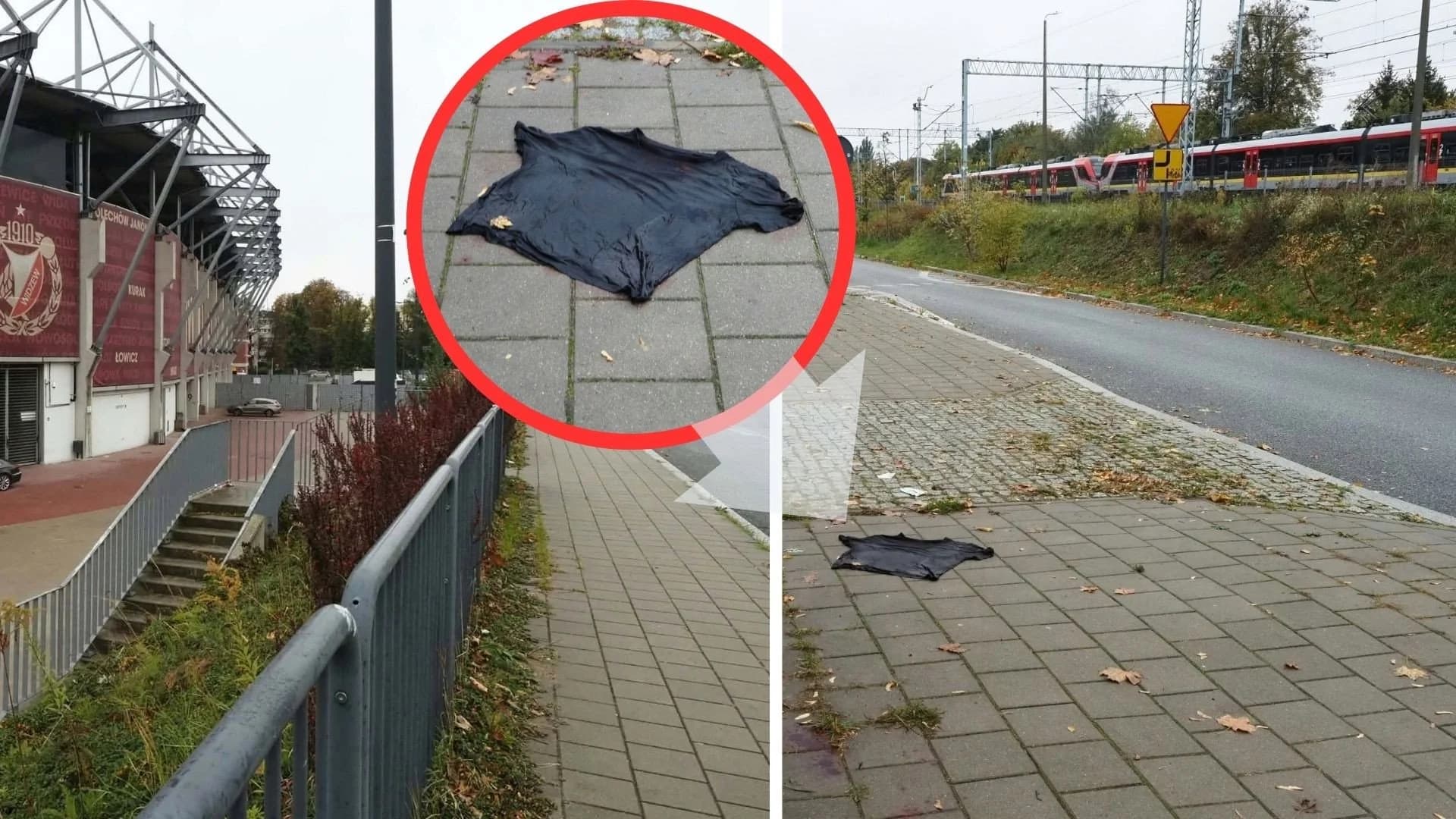 Zakrwawiona koszulka znaleziona w Łodzi