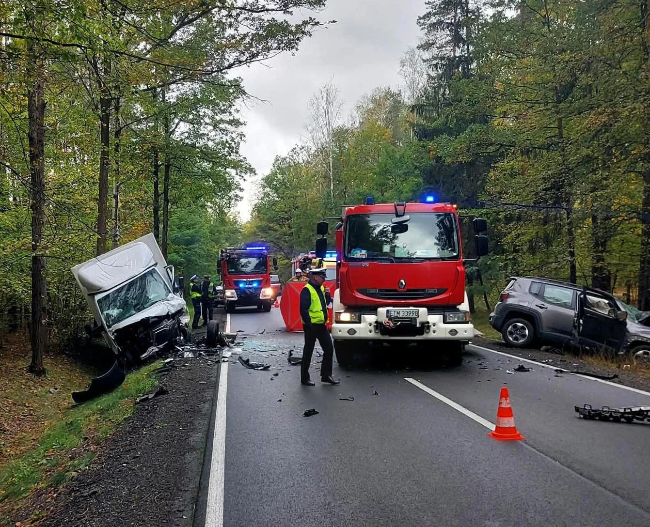 Śmiertelny wypadek na DK48 między Cyganem a Spałą